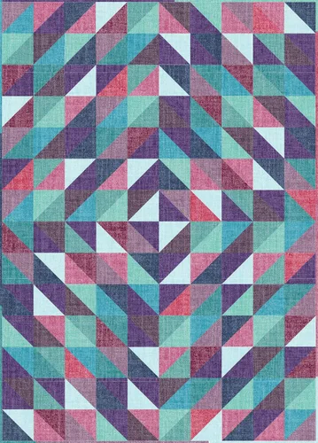 Vista 9 de Kit de costura triangular para principiantes El kit contiene 12 cuartos gruesos de tela 100% algodón, hace una colcha de 40.5 x 56.5 pulgadas