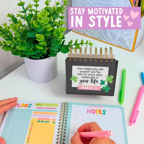 Vista 6 de Citas motivacionales diarias para escritorio - Calendario de escritorio Tiza colorida