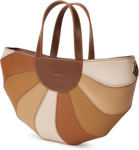 Vista 2 de Zornna Rainbow Series - Bolso marrón para mujer, bolso arcoíris elegante y versátil con diseño único de arcoíris, Marrón