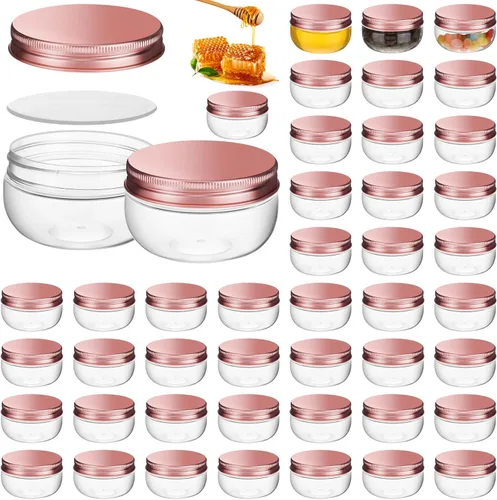 Vista 9 de Suclain 50 Piezas Frascos de Conservas de 3 oz Frascos Mason Miniatura con Tapas Recipientes Pequeños Transparentes para Conservas para Regalos