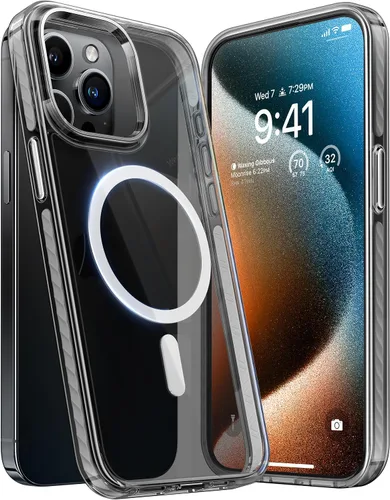Vista 12 de TORRAS Funda Mate Mejorada para Estuche iPhone 14 Pro,[Protección de Grado Militar 12FT][Compatible con MagSafe] Cubierta de Teléfono Translúcida