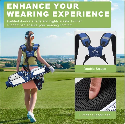 Vista 7 de Bolsa de golf ligera con soporte para transportar – Bolsa de golf fácil de llevar y duradera para Pitch n Putt para el campo de práctica, Par 3