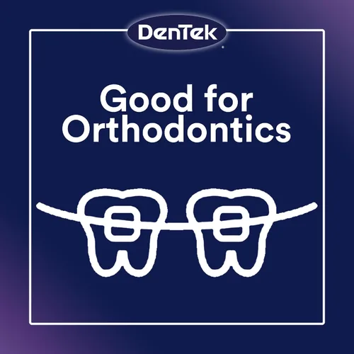 Vista 5 de Cepillos Interdentales de Control de Placa DenTek - Ajustados, Paquete de 16 - Removedor de Placa Interdental Fácil de Cepillar con Flúor - Limpia