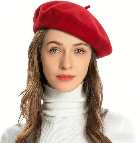 Vista 19 de ZLYC Boina Francesa de Lana Sombrero Color Sólido Gorra Boina para Mujeres y Niñas Amarillo básico