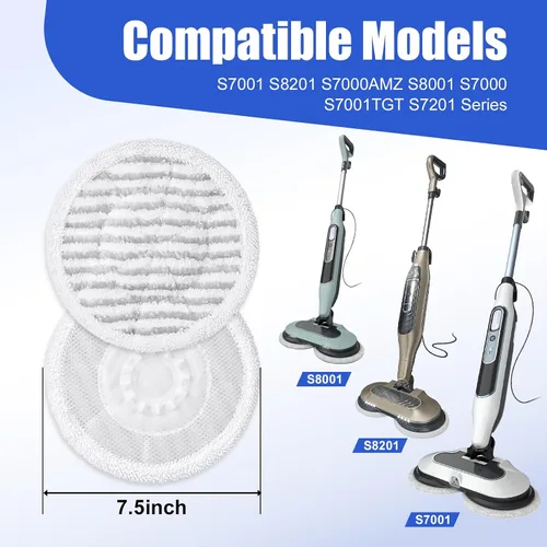 Vista 7 de Paquete de 12 almohadillas para mopa de vapor compatibles con Shark