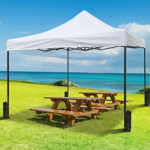 Vista 8 de Meet Perfect Tienda de campaña portátil para exteriores, toldo desplegable instantáneo de 10 x 10 pies para festivales, portón trasero, eventos