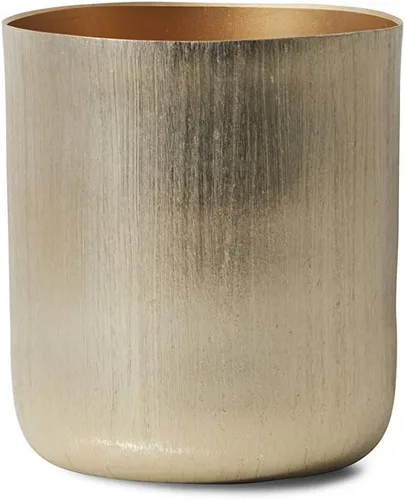 Vista 8 de Serene Spaces Living Cuenco decorativo de aluminio texturizado cepillado dorado, mide 8 pulgadas de ancho y 4 pulgadas de alto, perfecto