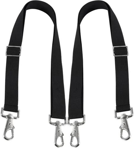 Vista 7 de Correas para las patas de manta de caballo, correa elástica de repuesto para el vientre con broches giratorios dobles, longitud ajustable de 24 a 42