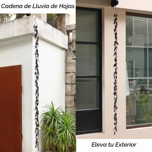 Vista 5 de Cadena de lluvia de 8.5 pies, deja cadenas de lluvia para Hojas de bronce