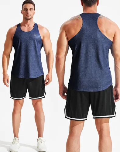 Vista 10 de NELEUS Camiseta sin mangas para hombre para entrenamiento, correr, gimnasio, atlética