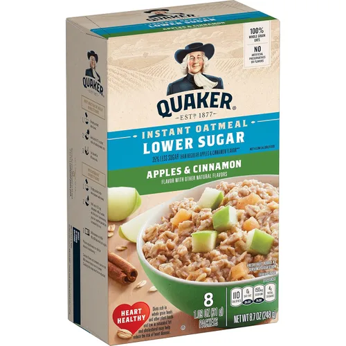 Vista 40 de Quaker Avena instantánea, proteína de azúcar morena de arce, 0.35 onzas de proteína, 12.6 onzas, paquete de 6