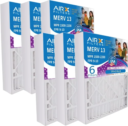 Vista 58 de AIRX FILTERS WICKED CLEAN AIR 10x10x1 MERV 13 Filtro electrostático plisado para aire acondicionado, paquete de 6 filtros HVAC para horno AC