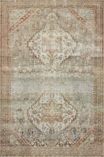 Vista 24 de Loloi Margot - Alfombra de área terracota/laguna de 7'-6" x 9'-6
