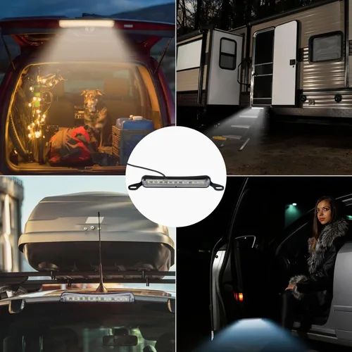 Vista 8 de Luces LED de matrícula de 12 V CC, luz universal de matrícula, conjunto de lámpara de matrícula impermeable, luz LED de placa de repuesto