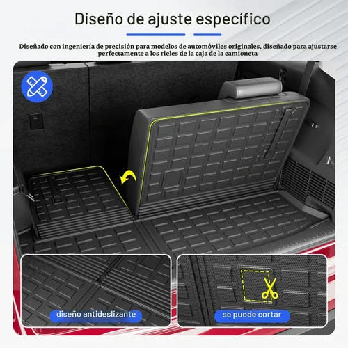 Vista 2 de Xipoo Alfombrilla de carga compatible con Toyota Highlander 2014-2019, alfombrilla de maletero para respaldo, forro de carga de repuesto