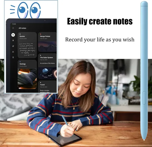 Vista 4 de 2Pcs Tab S6 Lite S Pen Reemplazo para Samsung Galaxy Tab S6 Lite Pen (azul)