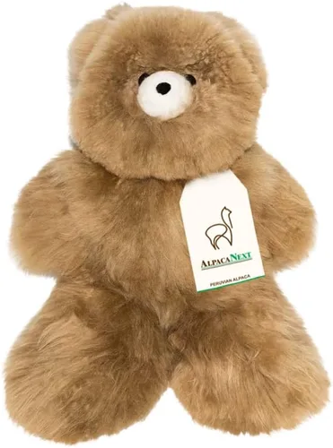 Vista 14 de Oso de Peluche de Alpaca Bebé Suave y Tierno - 9 pulgadas. Animal de Peluche de Alpaca Premium Hecho a Mano con Piel Auténtica de Alpaca. Lindo Oso