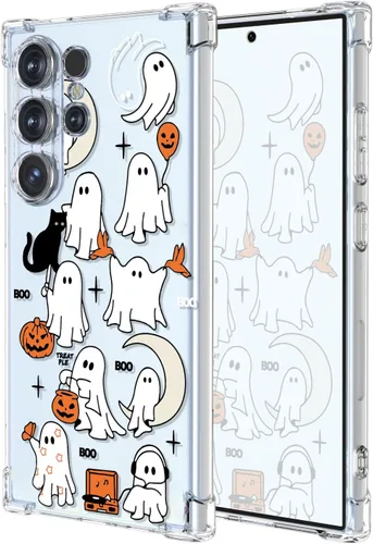 Vista 26 de Funda transparente de fantasma de Halloween (fantasma de Halloween, Google Pixel 7 Pro)