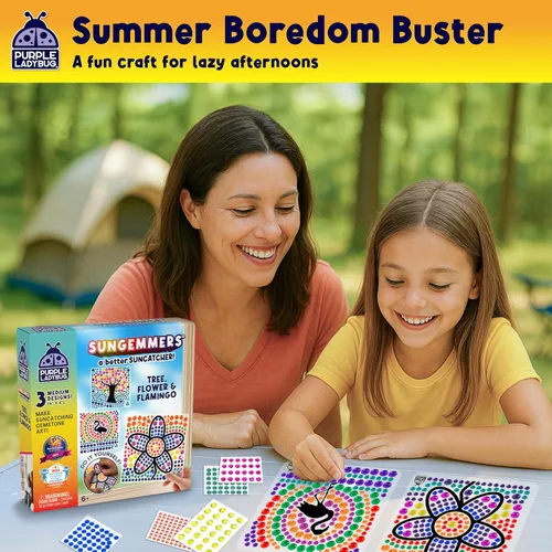 Vista 2 de SUNGEMMERS - Arte de ventana para niños, manualidades divertidas para niños de 8 a 12 años y regalos de cumpleaños para niñas de 6, 7, 8, 9, 10
