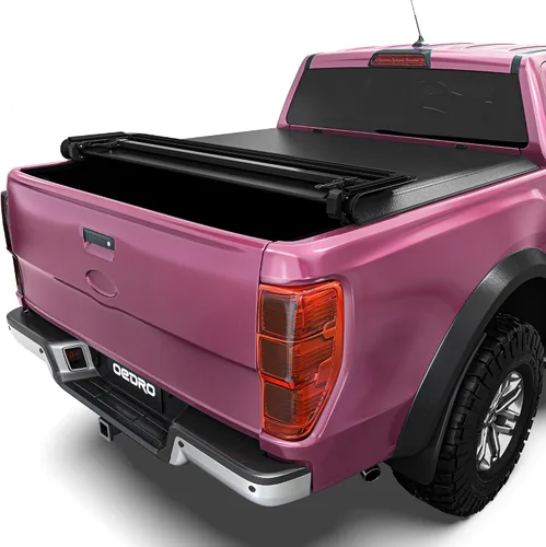 Vista 14 de Cubierta de cama de camión OEDRO de cuatro pliegues suave para Ford F250 F350 F-250 F-350 Superduty 1999-2016 con cama de 6.8 pies