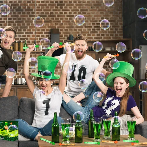 Vista 6 de Burbujas Mini del Día de San Patricio, Obsequios de Fiesta, Juguetes para Niños, Paquete de 20, Premios de Golosinas Sin Dulces de San Patricio