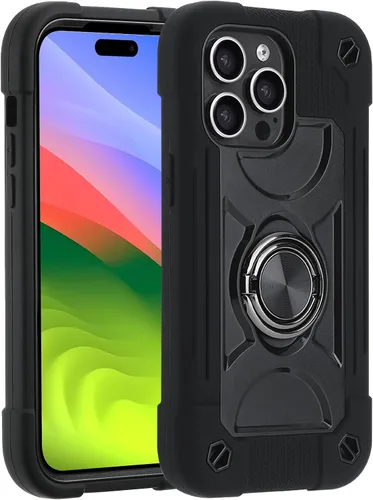Vista 86 de MARKILL Funda compatible con iPhone 14 Pro de 6.1 pulgadas con soporte de anillo integrado, protección contra caídas de grado militar, carcasa Palta