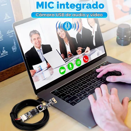 Vista 5 de ELP Cámara USB de enfoque automático de 16 MP con micrófono para computadora Mini UVC USB2.0 Lightburn Cámara Micro USB Seguridad PC Módulo de Lente