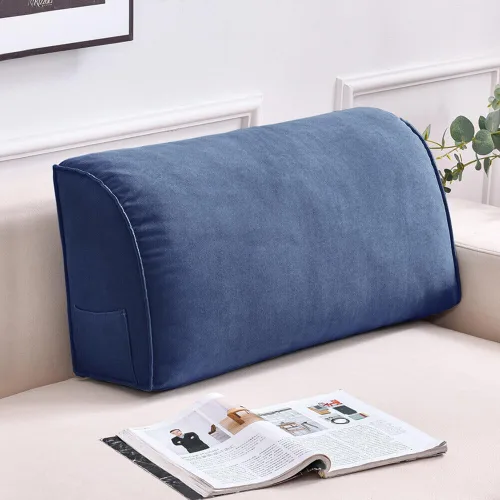 Vista 10 de Almohada decorativa para sofá, cojín de respaldo con funda de almohada extraíble para sala de estar, cabecero, almohada de lectura para cama, Aqua