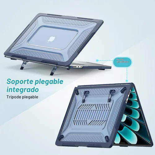 Vista 4 de Batianda HexArmor - Funda para MacBook Air de 15 pulgadas 2023-2026, azul x-azul marino.