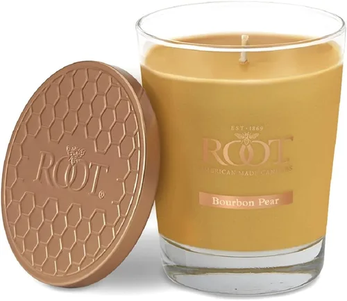 Vista 12 de Root Candles Velas Aromáticas de Otoño Panal de Miel Vela Artesanal Premium de Mezcla de Cera de Abeja, Veriglass Pequeño, Pera Bourbon
