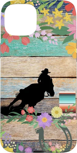 Vista 9 de Cute Serape Spring Flower Rodeo Western Horse Barrel Racing Case for iPhone 17