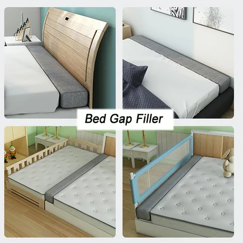 Vista 5 de Relleno de espacio de pared de puente de cama de tamaño personalizado, extensor de colchón acolchado para cabecero, cojín de apoyo para sofá cama