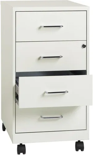 Vista 6 de Lorell LYS - Armario de almacenamiento móvil de 26-1/2" - 4 cajones