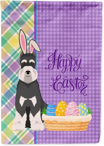 Vista 67 de Caroline's Treasures WDK4925GF Bandera de Pascua Airedale Terrier negra y tostada, tamaño jardín, bandera decorativa para patio exterior, patio