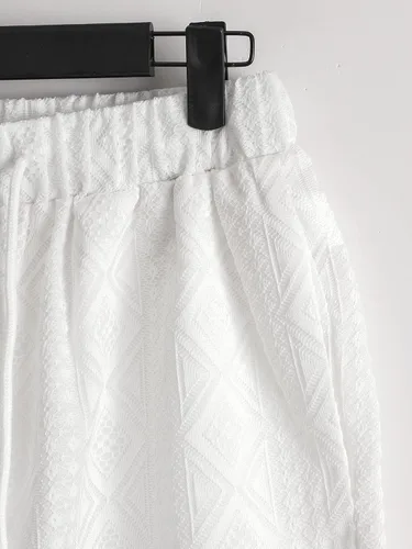 Vista 5 de Verdusa Conjunto corto de 2 piezas con encaje y botones para hombre