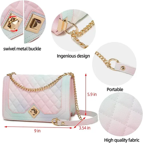 Vista 4 de HINFKA Bolso cruzado pequeño para mujer, bolso de hombro de piel sintética, bolso pequeño de embrague, bolso de noche versátil de moda