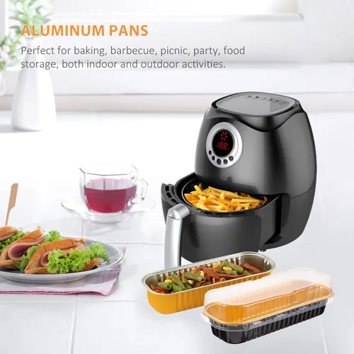 Vista 8 de Kichvoe 20 mini tapas desechables de papel de aluminio para hornear cocinar y preparar comidas para magdalenas y postres, almacenamiento conveniente