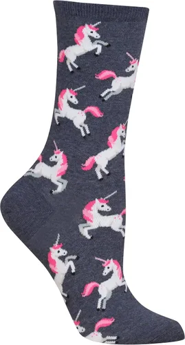 Vista 21 de Hot Sox Calcetines de mujer con patrón geométrico de novedad Heather cáñamo