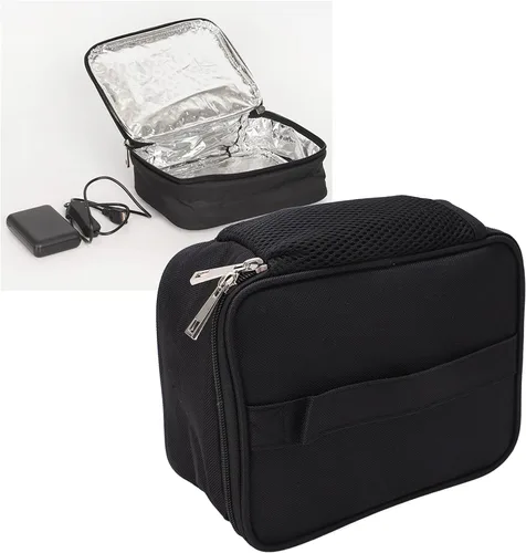 Vista 8 de KUIDAMOS Fiambreras portátiles calentador USB lonchera calentador 7.9 x 6.1 x 3.1 in calentamiento lento horno portátil con 2 métodos de calefacción