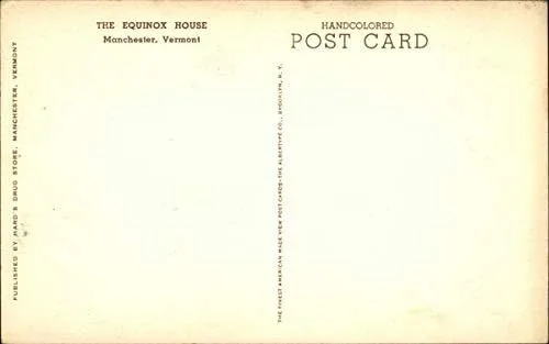 Vista 2 de The Equinox House Manchester, Vermont VT Original Antique Postcard