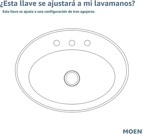 Vista 6 de Moen L4625 Chateau - Grifo de baño de arco bajo con una sola manija, cromado