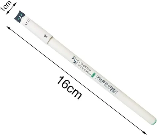 Vista 2 de sencoo Paquete de 12 bolígrafos de tinta de gel negra con diseño de gato de 0.020 in Kawaii para estudiantes, regalo escolar, regalo escolar, regalo