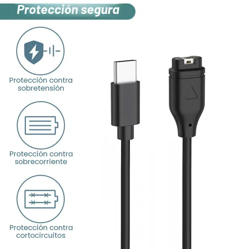 Vista 5 de Cable de carga Kissmart para reloj Garmin