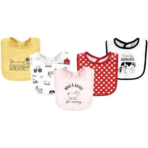 Vista 12 de Hudson Baby Baberos unisex de algodón para bebé, nube rosa, talla única (paquete de 2)