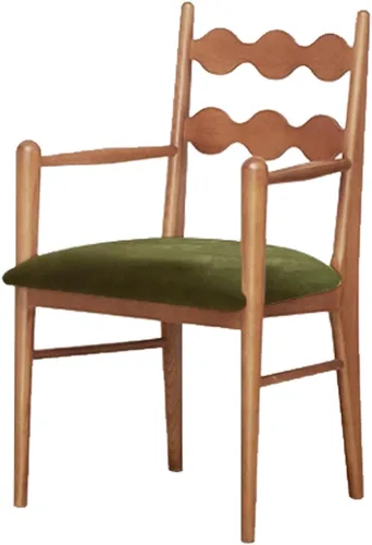Vista 26 de Sillas de comedor tapizadas, silla de cocina con respaldo, silla de sala de estar con brazos versátil asiento de comedor de granja, sillas