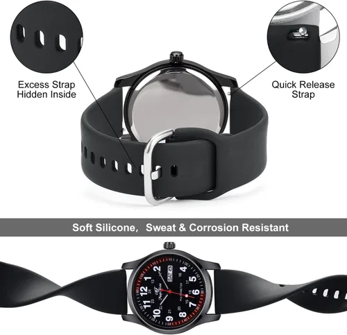 Vista 7 de ManChDa Nurse Watch Nursing Watch Analog Medical Watches for Women Waterproof Watch with Second Hand Easy to Read Watch Military Time Watch Luminous