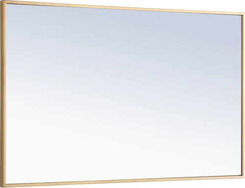 Vista 5 de Elegant Decor Monet - Espejo rectangular con marco de metal (40 x 24 pulgadas), color negro