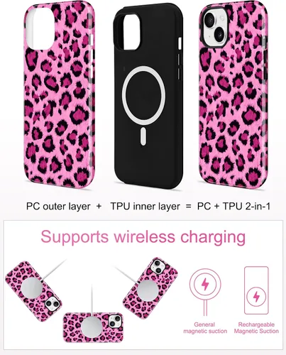 Vista 427 de Jusy Funda compatible con MagSafe con estampado de caparazón de tortuga marrón para iPhone 7/8/SE, cubierta protectora de TPU suave magnética