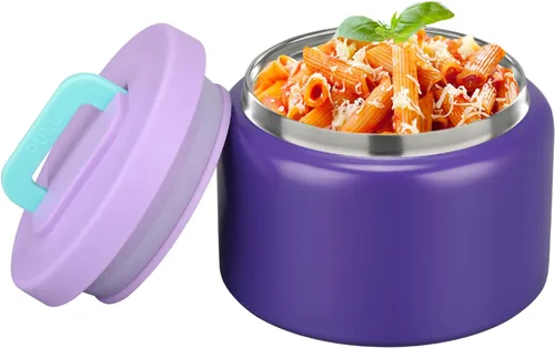 Vista 15 de PIQUEBAR Termo infantil de 8 onzas para comida caliente, contenedor pequeño de acero inoxidable, termo de boca ancha fácil de abrir para alimentos