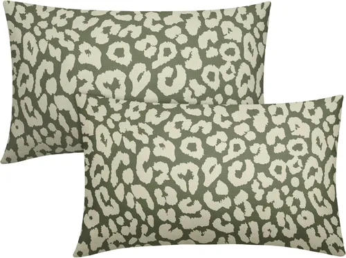 Vista 76 de Juego de 2 fundas de almohada con estampado de leopardo negro de 16 x 16 pulgadas, diseño de animal de guepardo, chinoiserie, fundas de almohada
